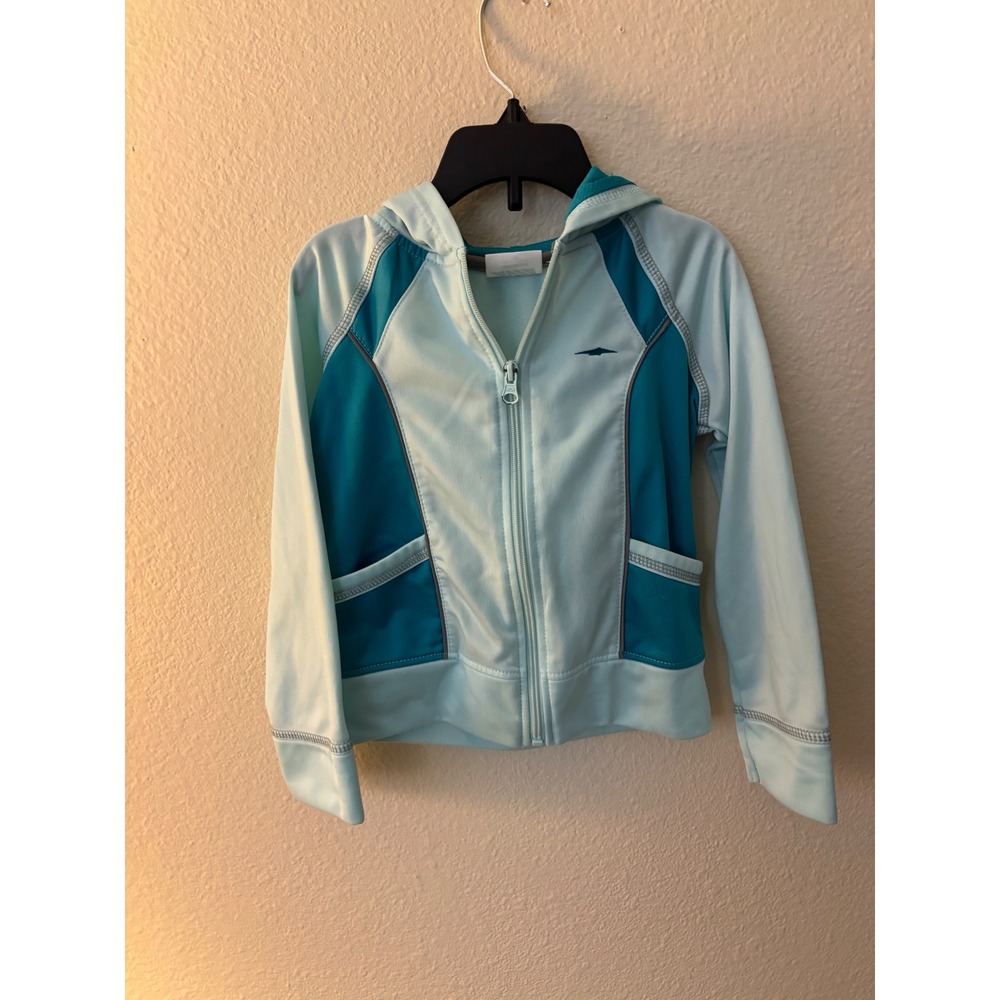 Avia Girls Heavenly Aqua Teal Full Zip Activewear Hoodie Jacket Size XS 
A1144